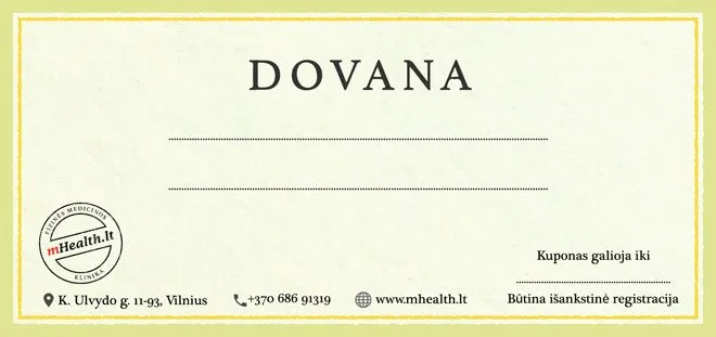 mHealth.lt klinikos paslaugų dovanų kuponas